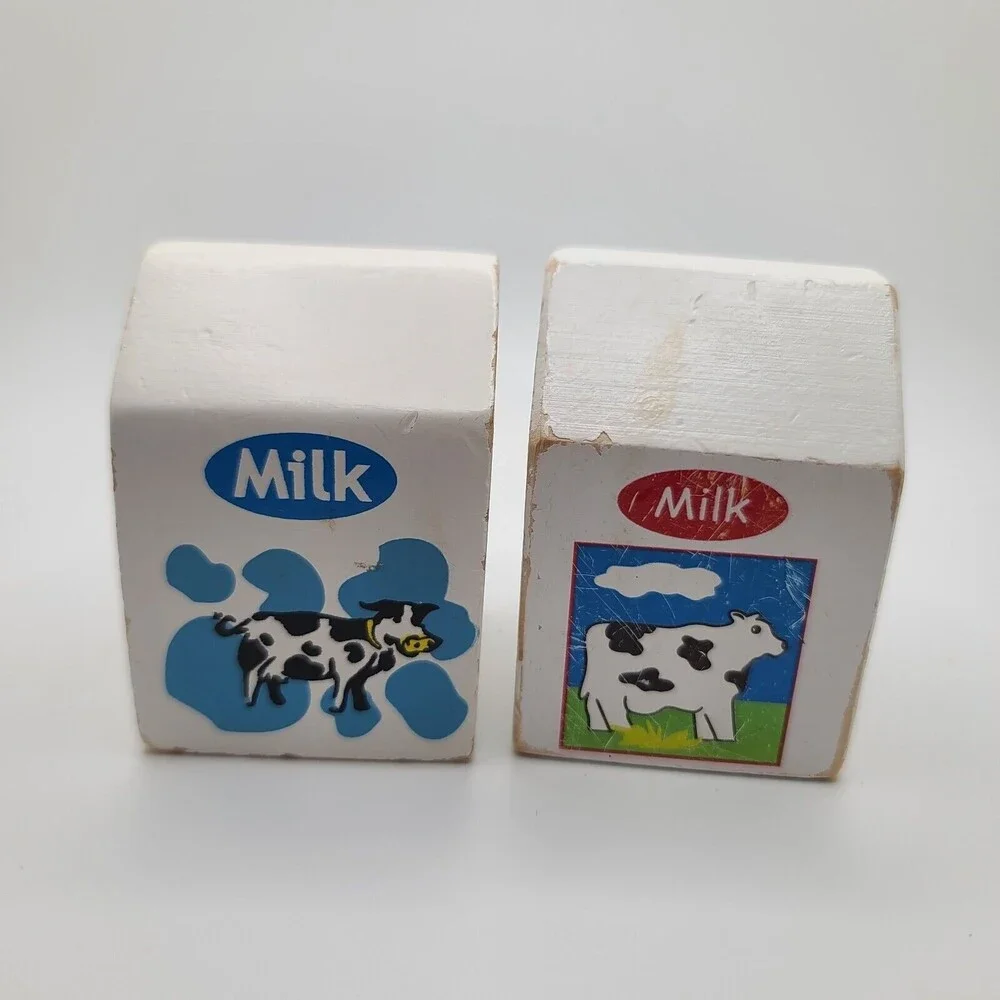 Melissa and Doug Wooden Food Lot 2 Milk Butter Swiss Cheese Frozen Vegetables